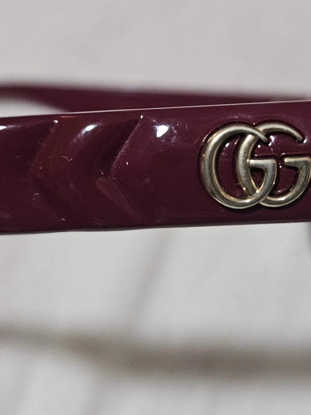 Gucci Women's Burgundy Cat-Eye Glasses